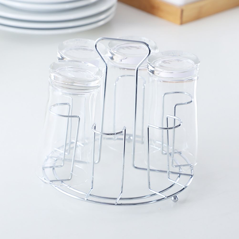 Kitchen Rotating Cup Mug Glass Holder Rack Metal Cups Drying Rack Stand view 3