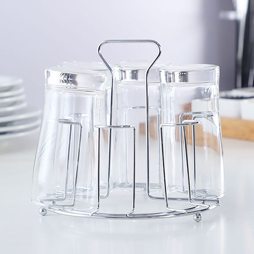 Kitchen Rotating Cup Mug Glass Holder Rack Metal Cups Drying Rack Stand view 8