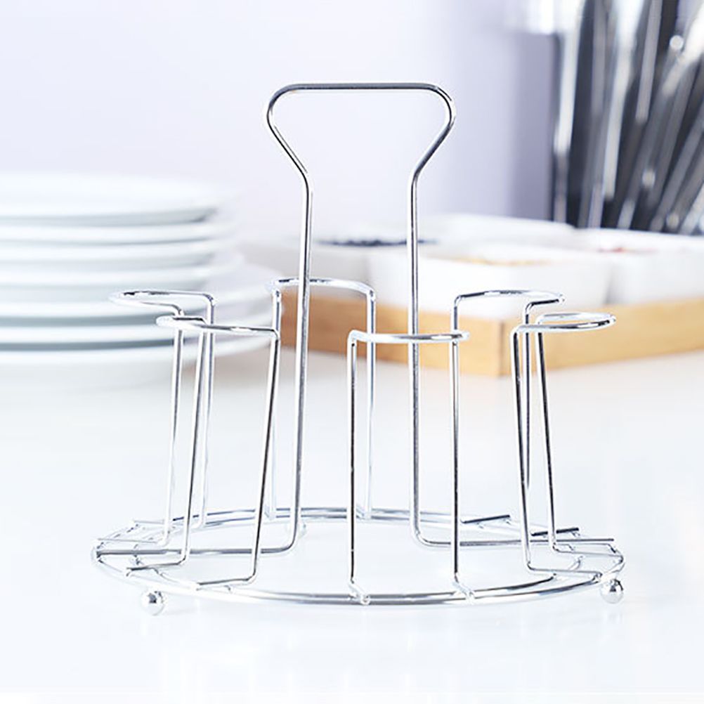 Kitchen Rotating Cup Mug Glass Holder Rack Metal Cups Drying Rack Stand view 9