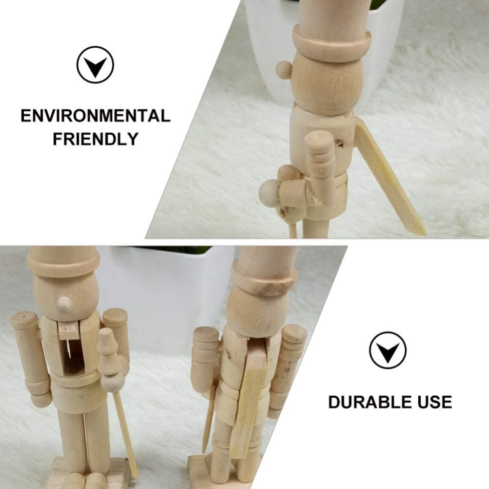 6pcs 12cm Christmas Nutcracker Ornament Set Wooden Nutcracker Character view 4