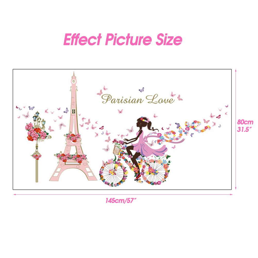 Wall Stickers Paris Eiffel Tower Wall Decal Stickers Repeatable Pasting Wall view 2