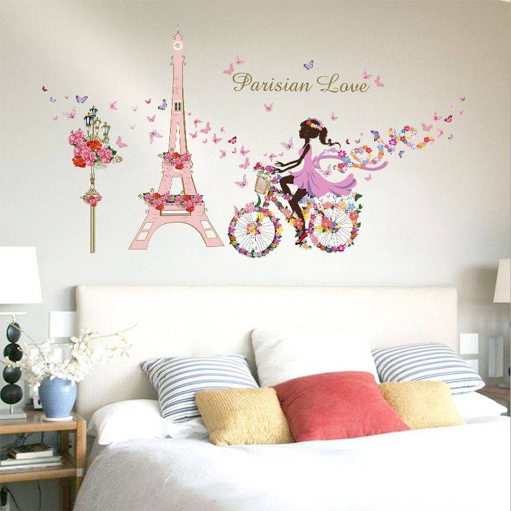 Wall Stickers Paris Eiffel Tower Wall Decal Stickers Repeatable Pasting Wall view 4