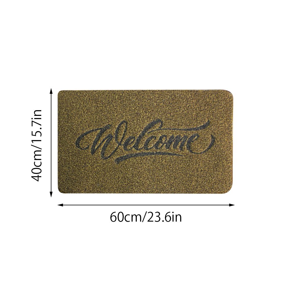 Welcome Doormat Polyester Fiber Welcome Mat Outdoor Rug Non Slip Entryway view 2