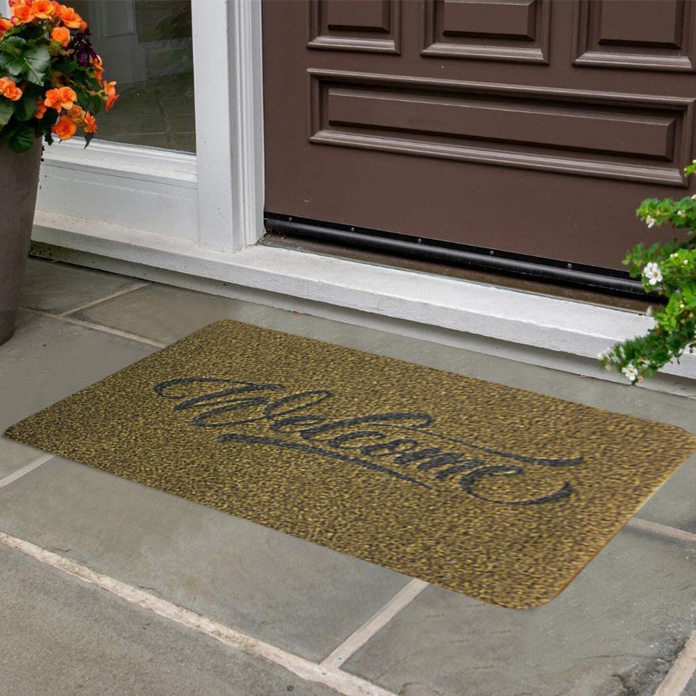 Welcome Doormat Polyester Fiber Welcome Mat Outdoor Rug Non Slip Entryway view 10