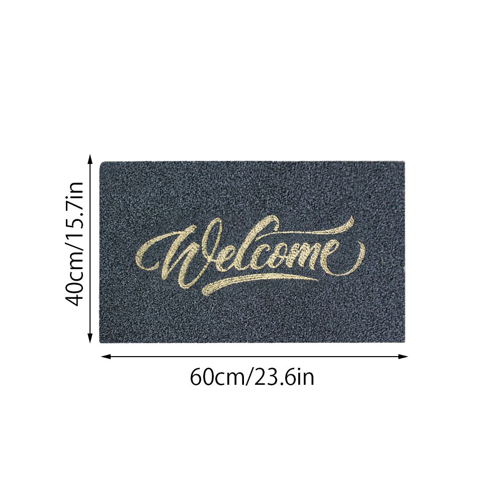 Welcome Doormat Polyester Fiber Welcome Mat Outdoor Rug Non Slip Entryway view 2