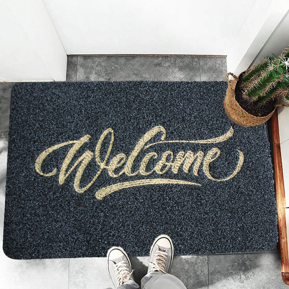 Welcome Doormat Polyester Fiber Welcome Mat Outdoor Rug Non Slip Entryway view 3