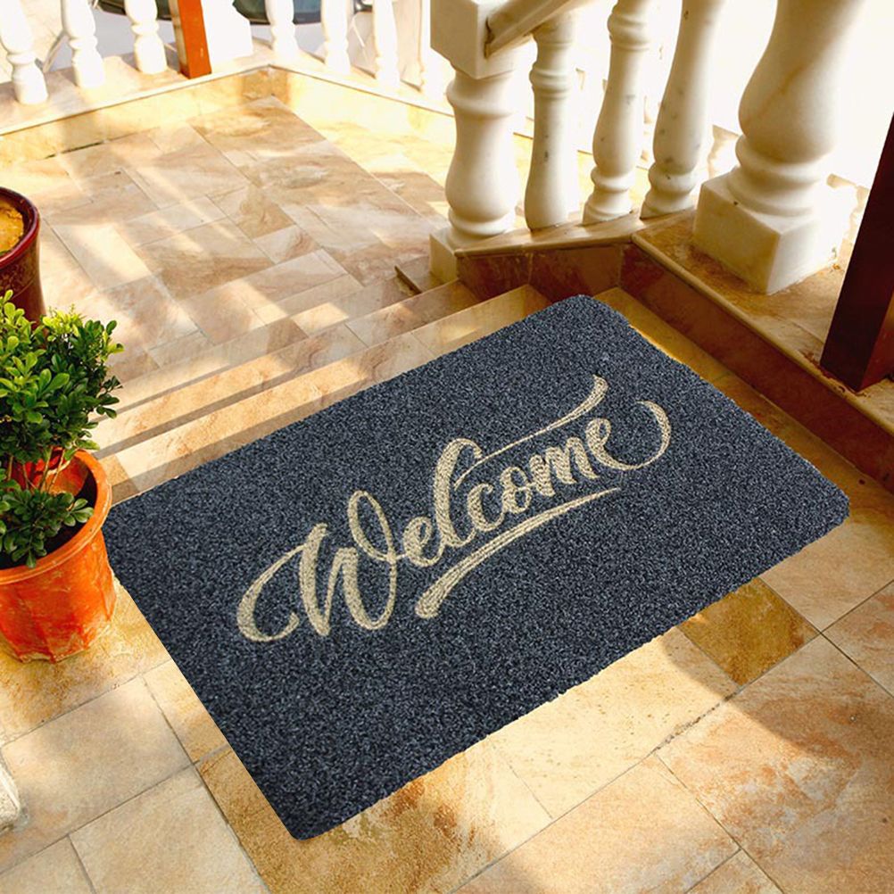 Welcome Doormat Polyester Fiber Welcome Mat Outdoor Rug Non Slip Entryway view 5