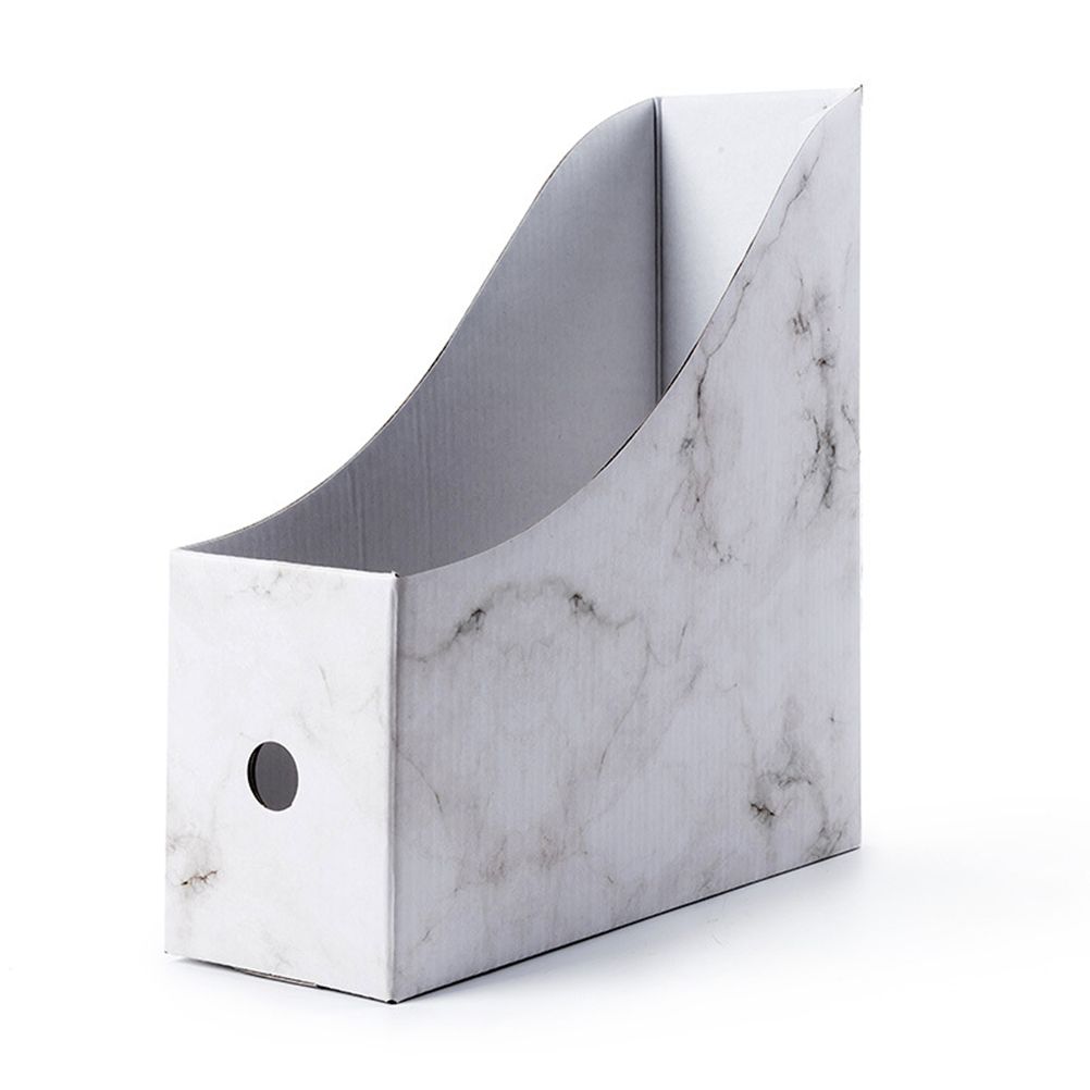 3 pcs Sturdy Cardboard Magazine Holders Folder Holders Magazine Storage Box view 3
