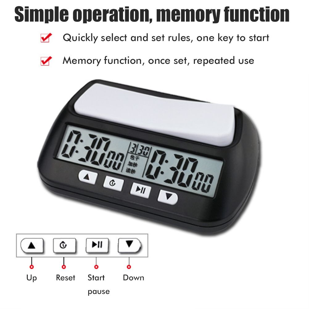 Professional Chess Clock Game Timer Chess Timer Count Down Timer International view 4