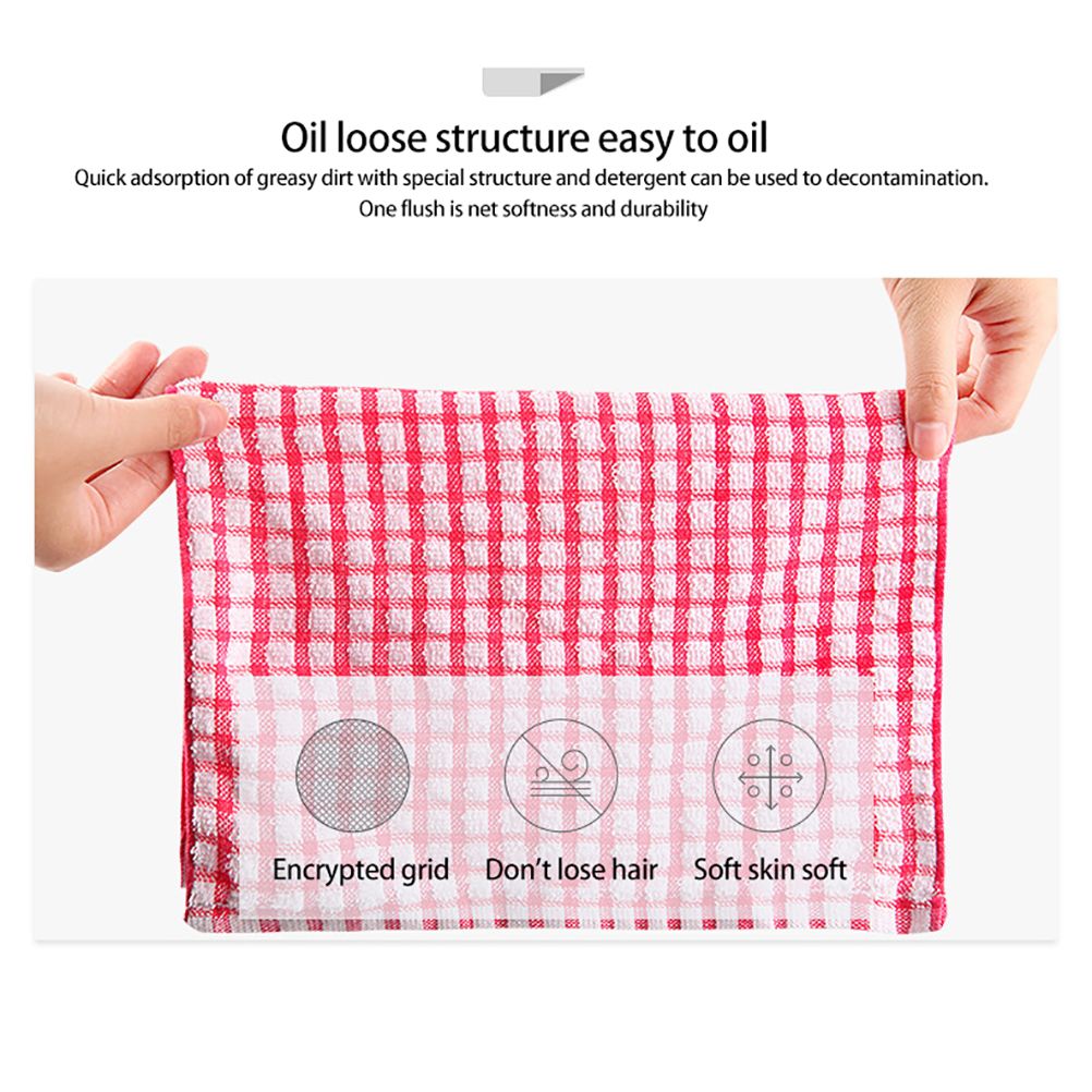 5pcs Kitchen Dish Towels Bulk Cotton Kitchen Hand Towels Dish Cloth for view 5