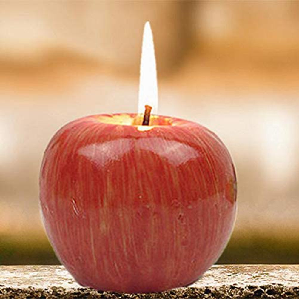 Festive Candles Apple Shaped Tea Light Candles for Home Decor Table Center view 4