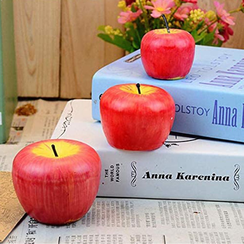 Festive Candles Apple Shaped Tea Light Candles for Home Decor Table Center view 6