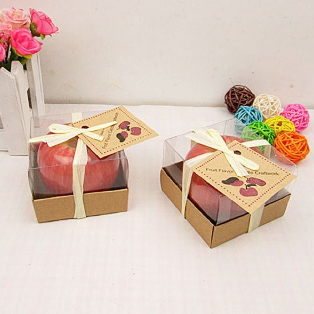 Festive Candles Apple Shaped Tea Light Candles for Home Decor Table Center view 7