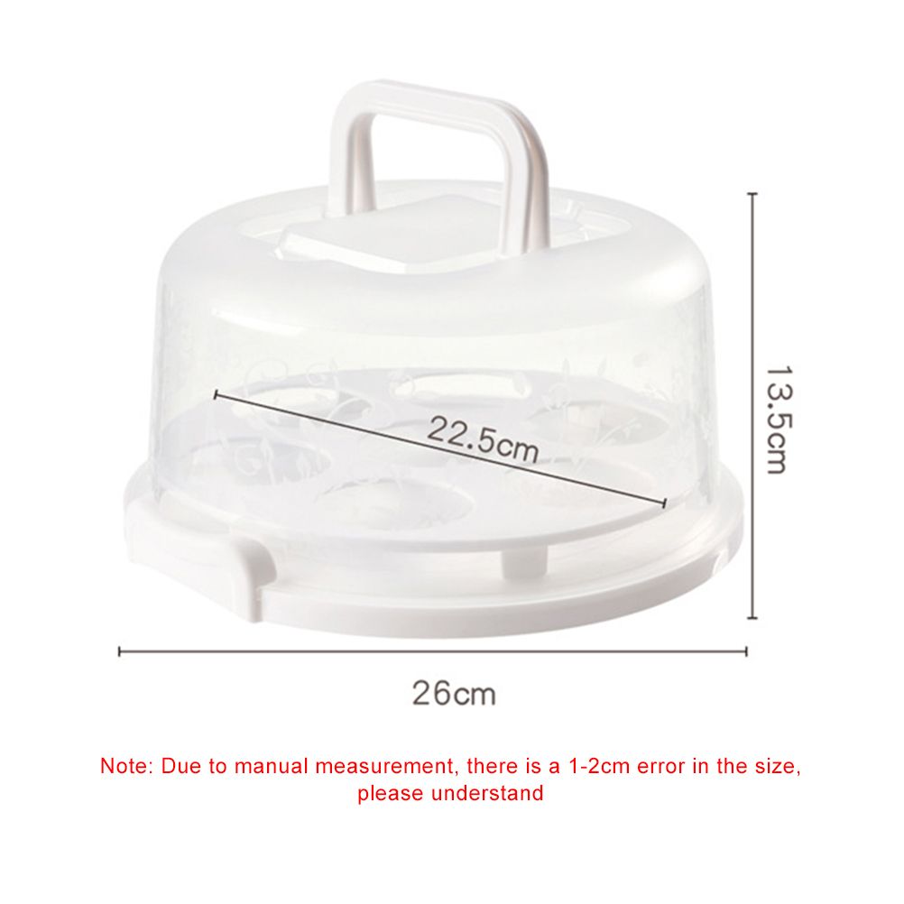 Cake Carrier Cover Cake Stand with Lid Dessert Serving Platter with Handle view 2