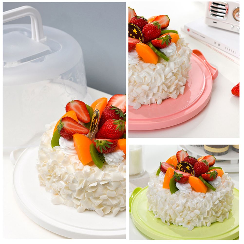 Cake Carrier Cover Cake Stand with Lid Dessert Serving Platter with Handle view 3