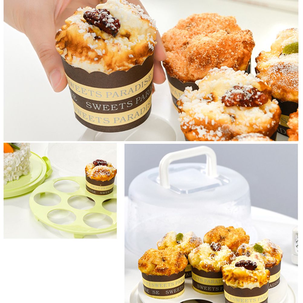 Cake Carrier Cover Cake Stand with Lid Dessert Serving Platter with Handle view 10