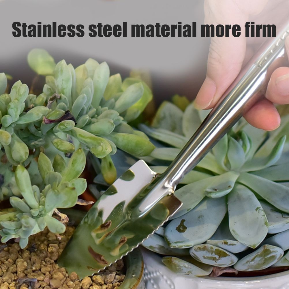 Garden Trowel Set 3PCS Mini Stainless Steel Trowel Weed Fork and Transplant view 5