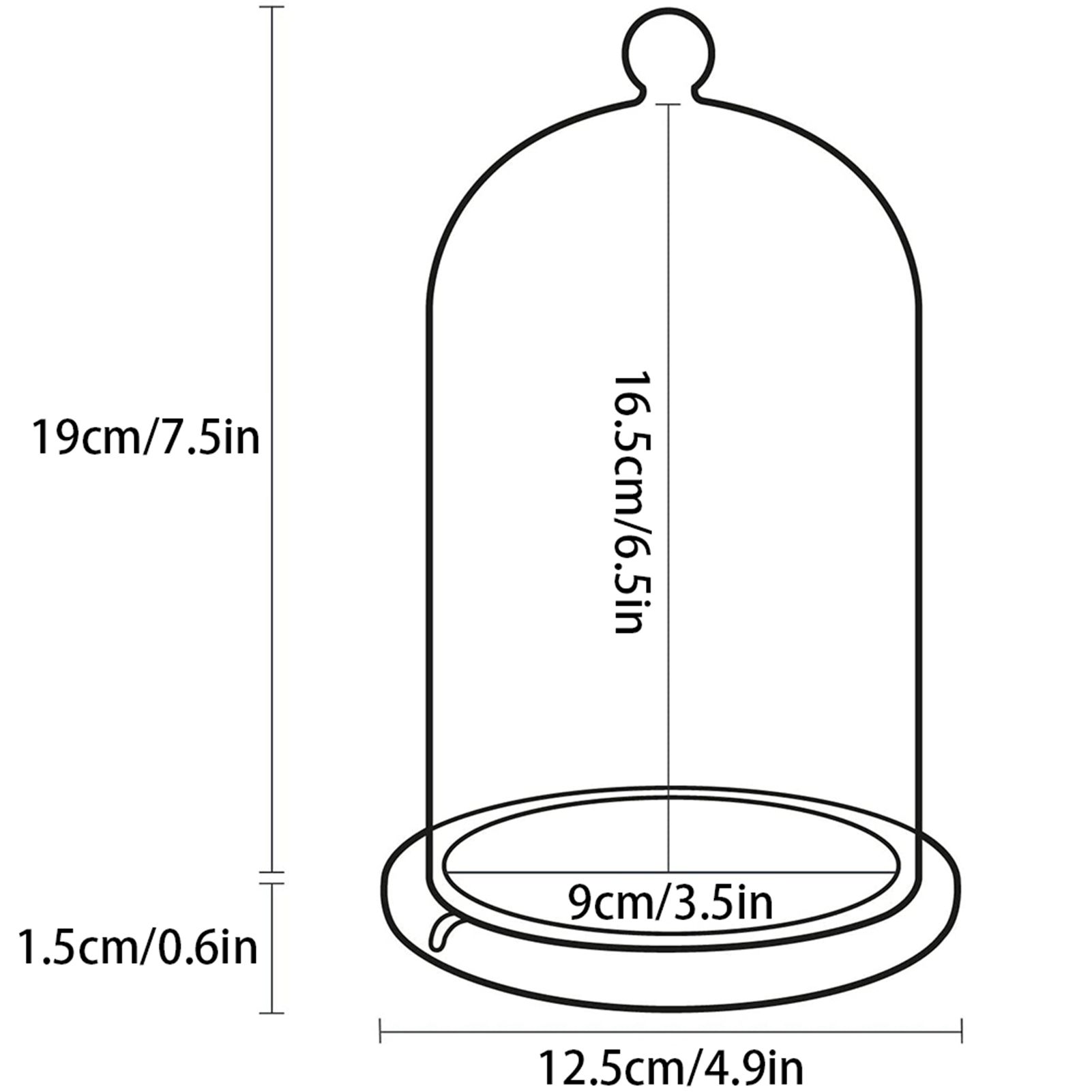 Clear Glass Jar Dome Cover Decorative Clear Glass Dome Cloche Bell Cover Fresh view 5