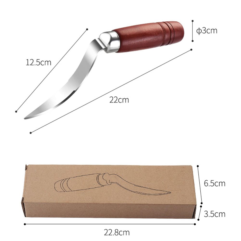 Stainless Steel Coconut Stripper with Durable Wooden Handle Coconut Opener for view 2