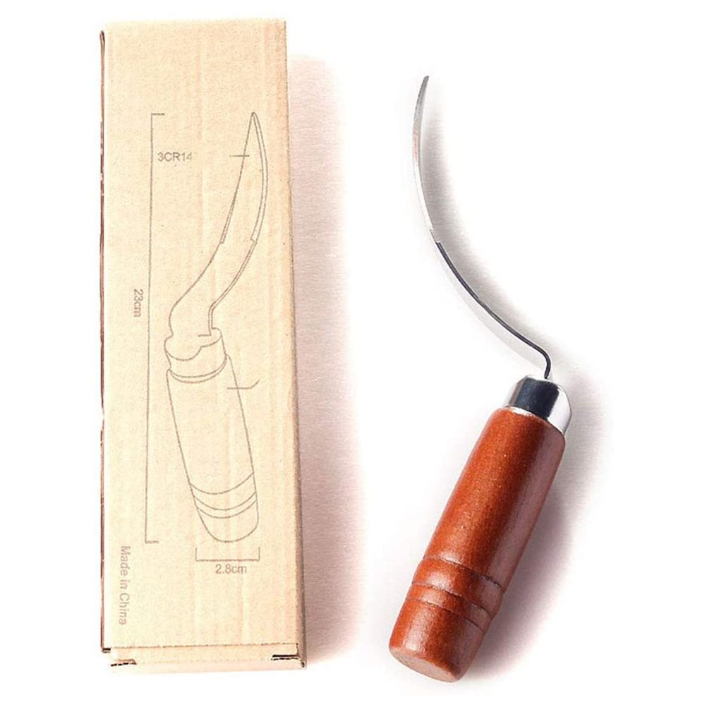 Stainless Steel Coconut Stripper with Durable Wooden Handle Coconut Opener for view 7