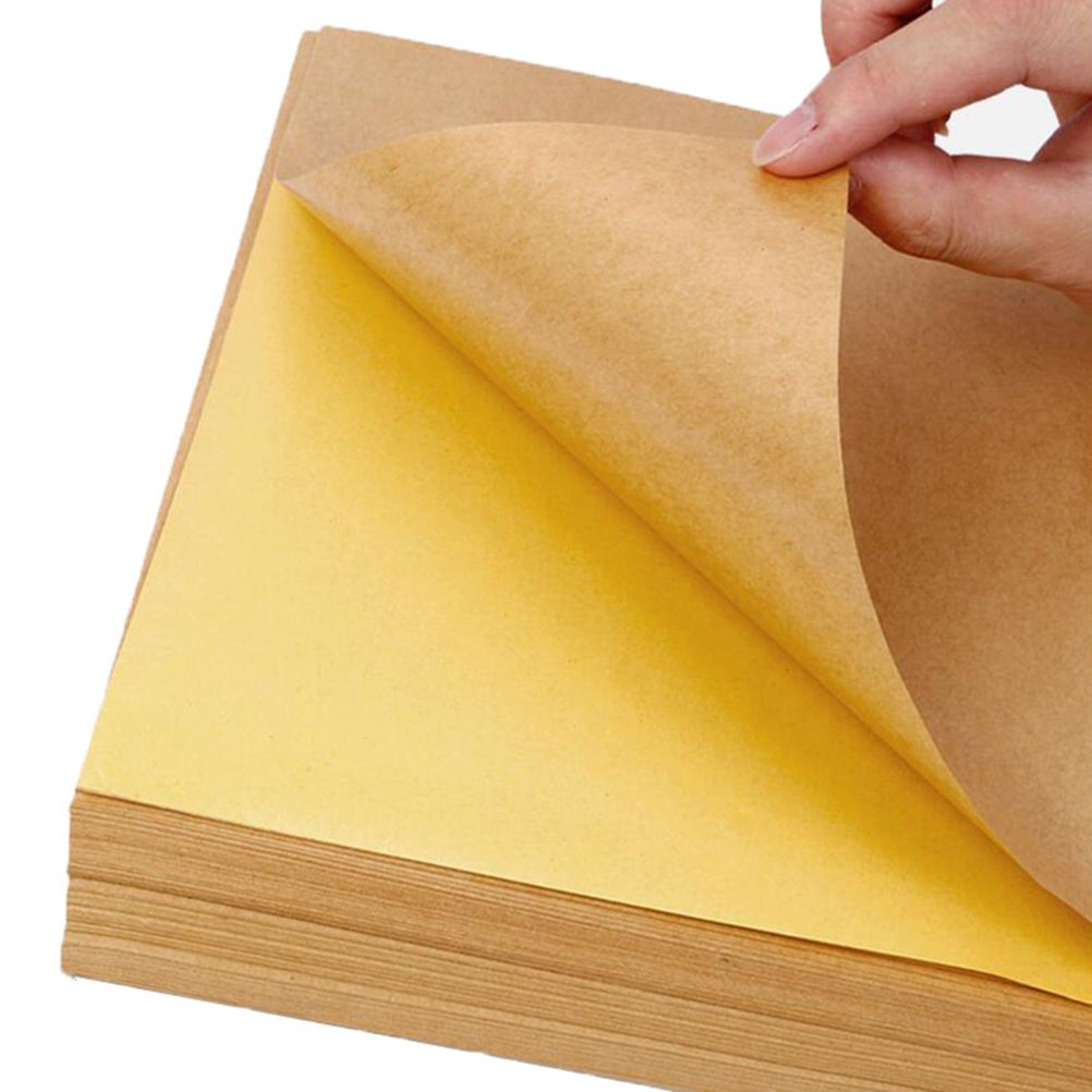 50 Sheet A4 Brown Kraft Sticker Paper Sheet Self Adhesive Label Inkjet Printer view 5