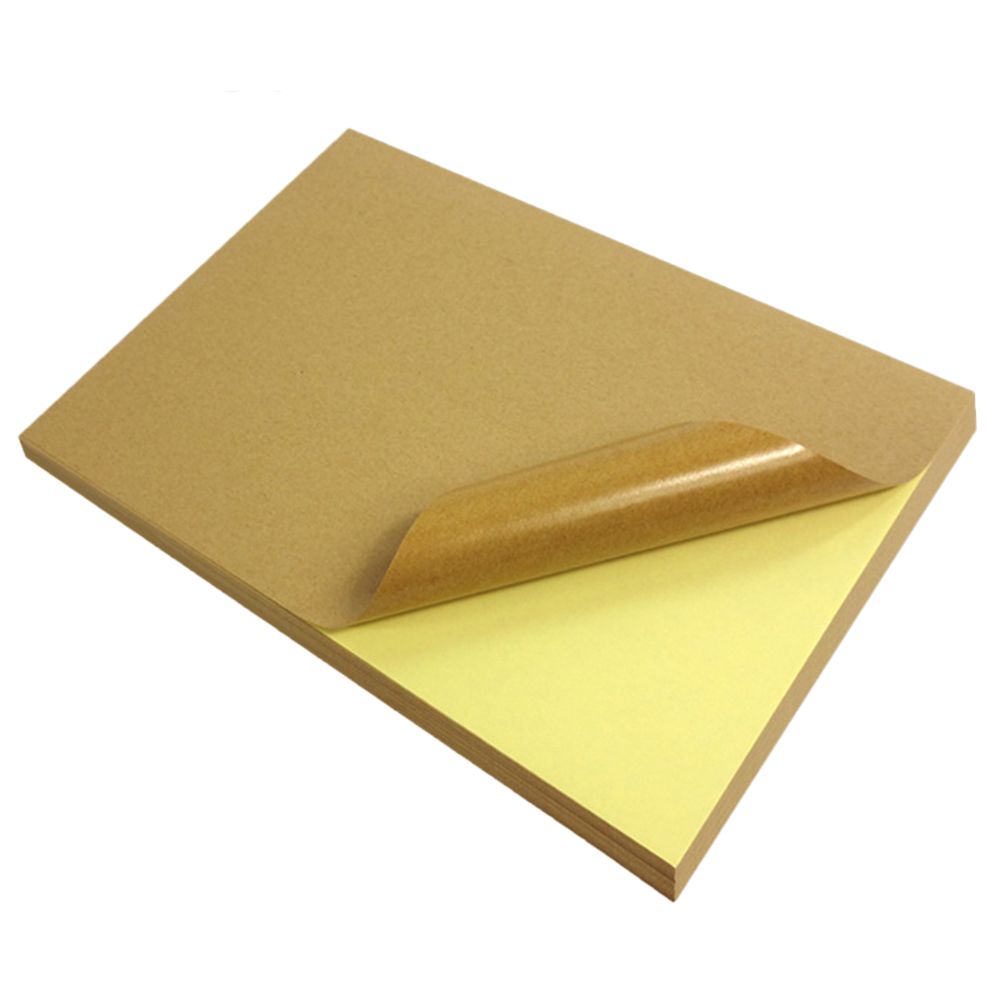 50 Sheet A4 Brown Kraft Sticker Paper Sheet Self Adhesive Label Inkjet Printer view 8