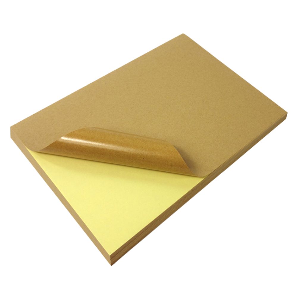 50 Sheet A4 Brown Kraft Sticker Paper Sheet Self Adhesive Label Inkjet Printer view 10