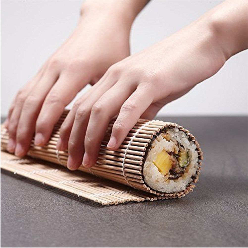 Bamboo Sushi Maker Set Sushi Rolling Mat Kits Sushi Curtain Blade Spoon and view 5