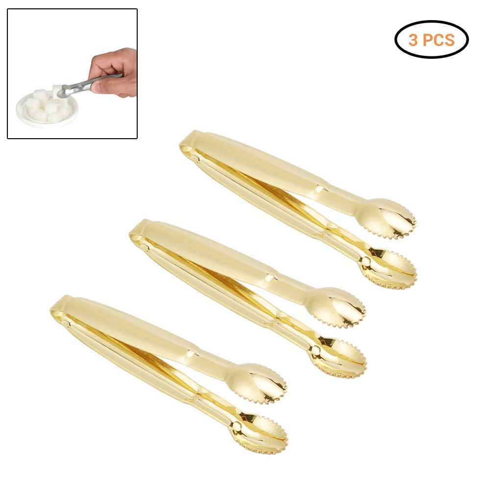 3PCS Stainless Steel Food Serving Tongs Mini Tongs for Sugar Tea Bag Kitchen Tool view 2
