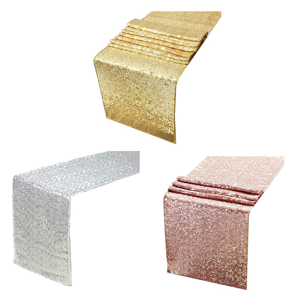 30x180cm Sparkly Sequin Table Runner Wedding Party Christmas Table Runner view 3