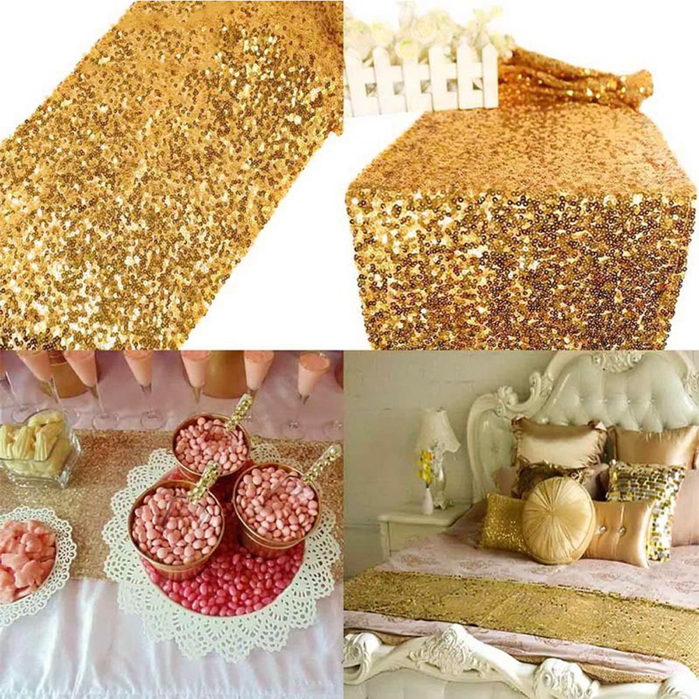 30x180cm Sparkly Sequin Table Runner Wedding Party Christmas Table Runner view 6