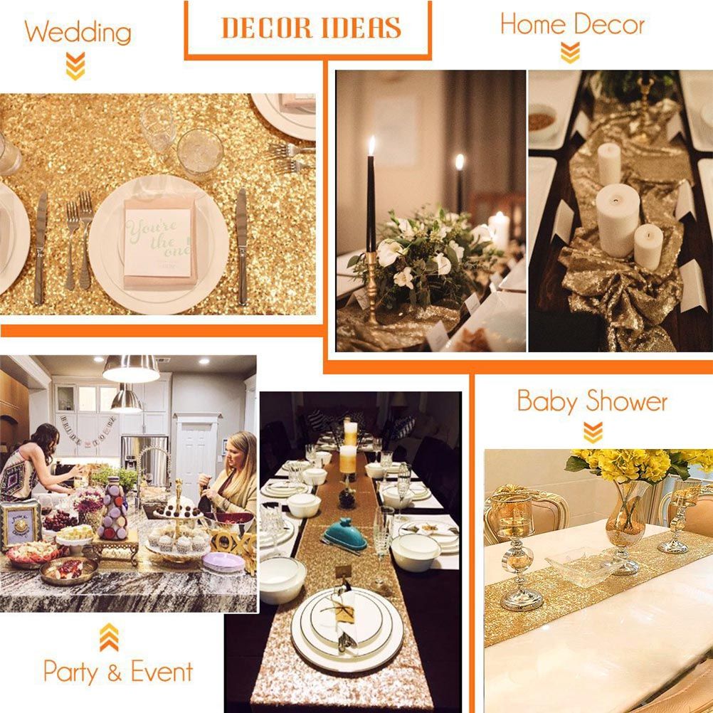 30x180cm Sparkly Sequin Table Runner Wedding Party Christmas Table Runner view 7