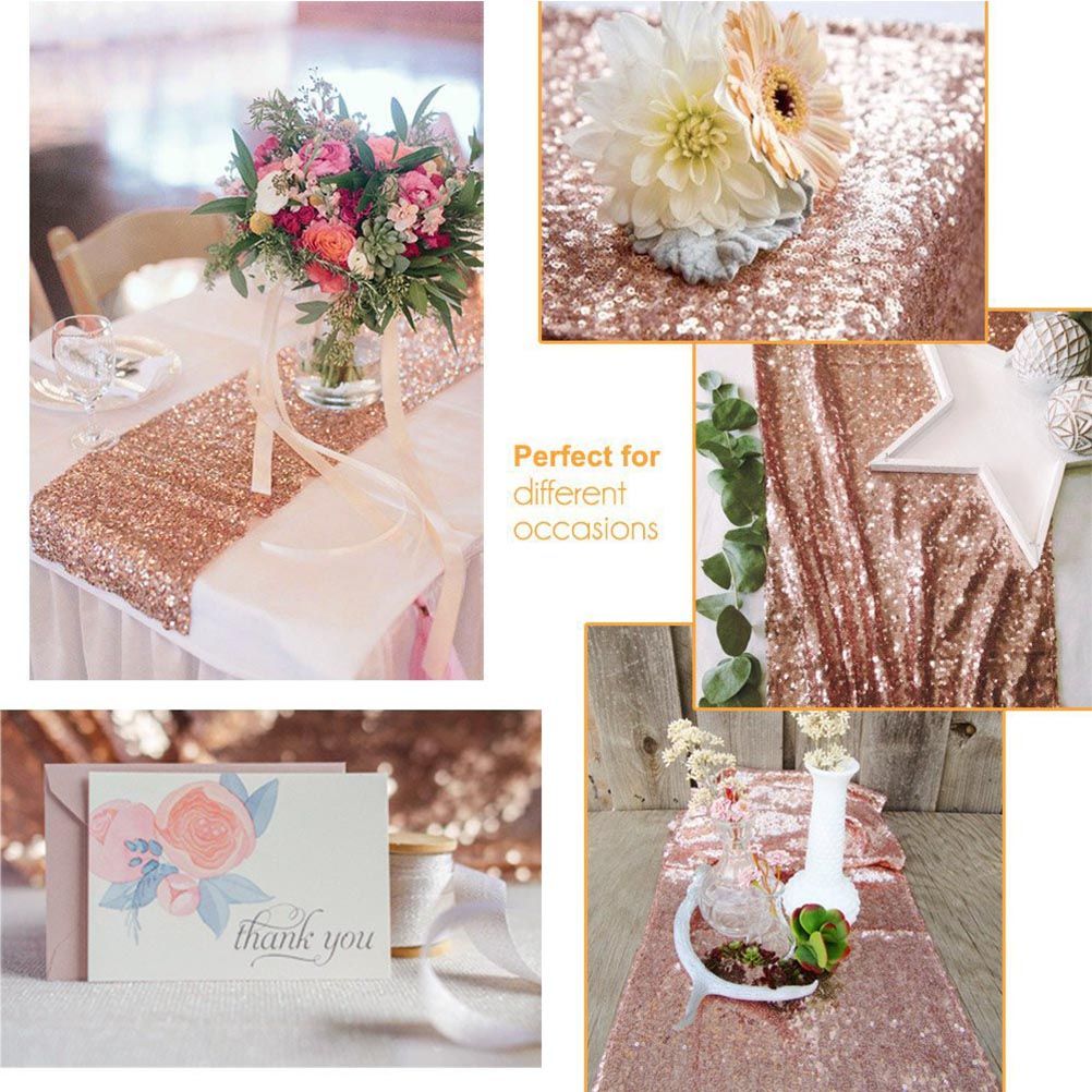 30x180cm Sparkly Sequin Table Runner Wedding Party Christmas Table Runner view 3