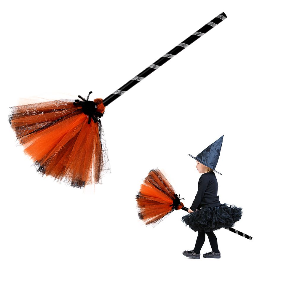 Halloween Witch Broom Cosplay Broom Prop for Halloween Costume Party view 2