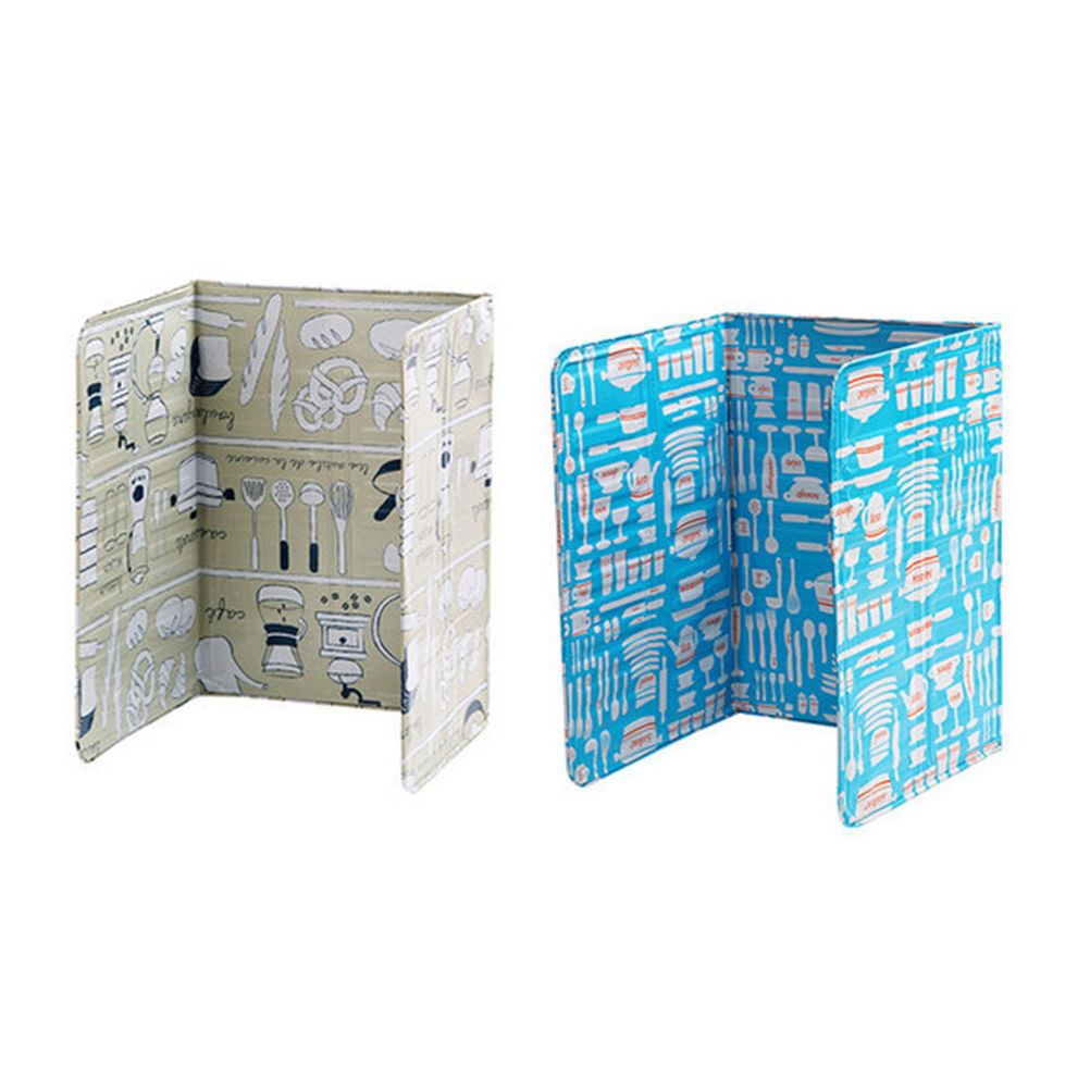 3 Sided Kitchen Splatter Guard Foldable Oil Proof Board Aluminum Foil Gas view 7