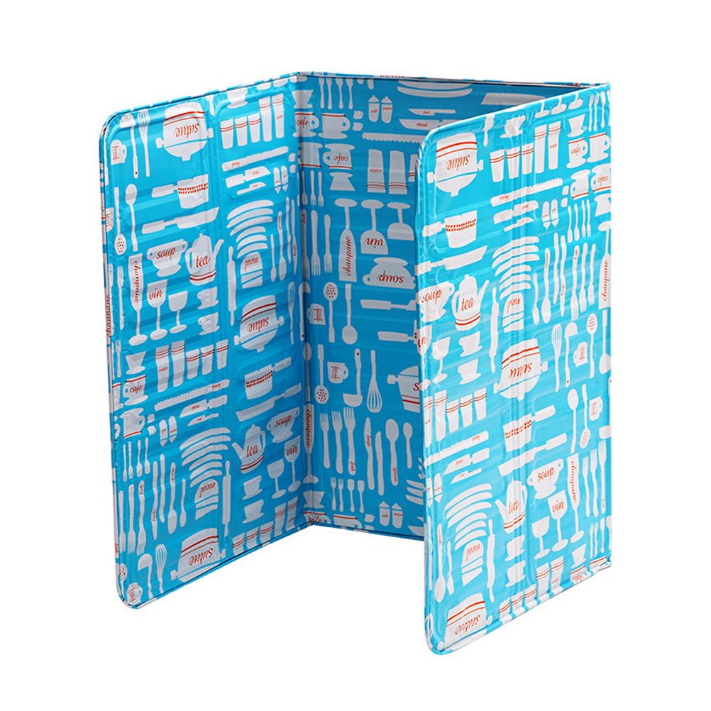 3 Sided Kitchen Splatter Guard Foldable Oil Proof Board Aluminum Foil Gas view 7