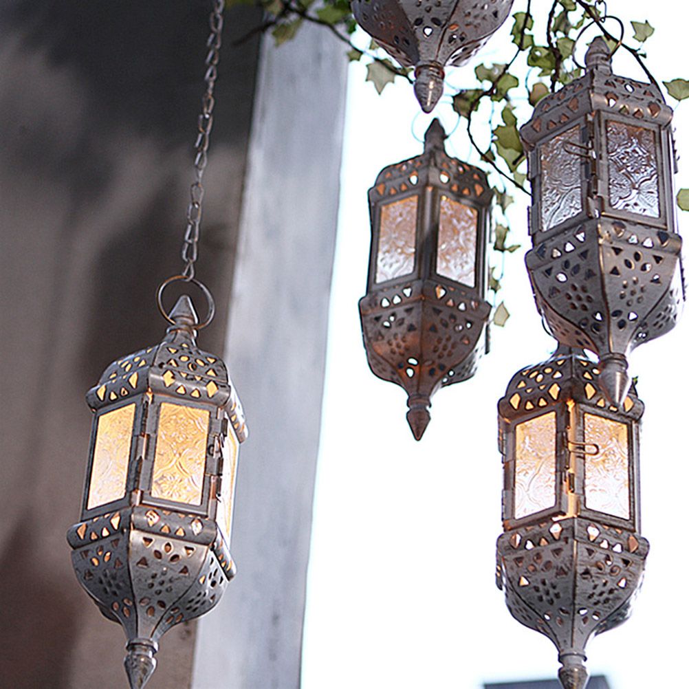 Hanging Candle Lantern Moroccan Chandelier Retro Candle Holder Moroccan view 4