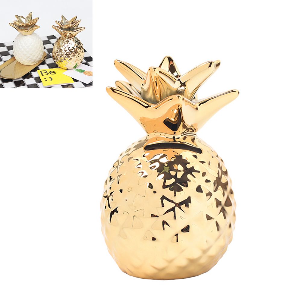 Ceramic Pineapple Piggy Bank Cute Piggy Bank Ornaments Pineapple Money Box view 2