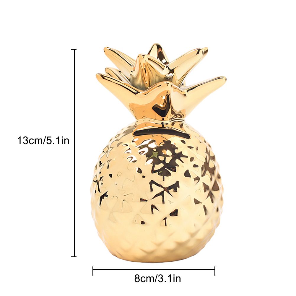 Ceramic Pineapple Piggy Bank Cute Piggy Bank Ornaments Pineapple Money Box view 3