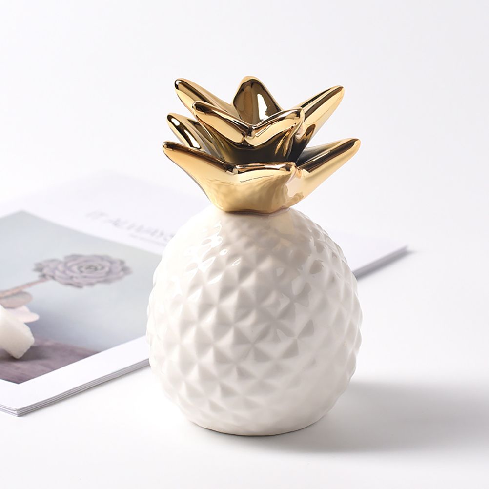 Ceramic Pineapple Piggy Bank Cute Piggy Bank Ornaments Pineapple Money Box view 6