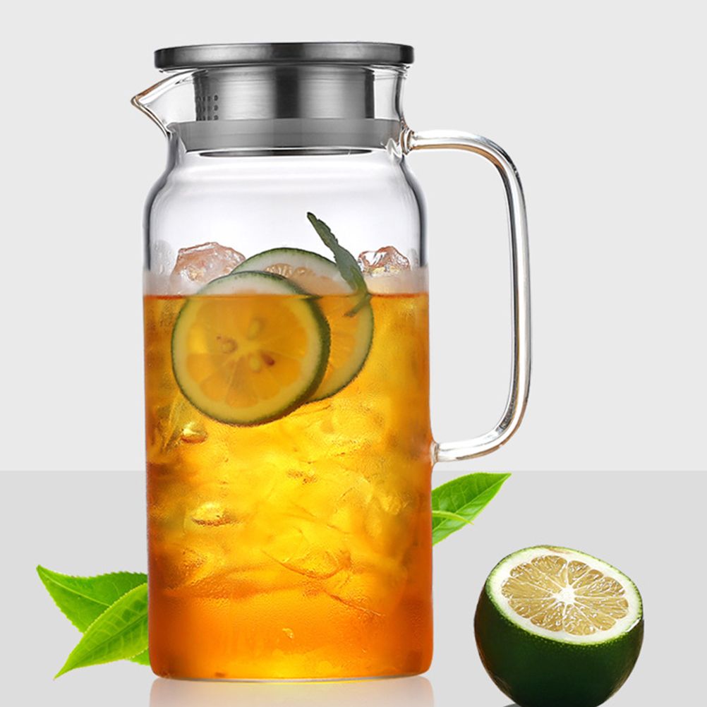 Teapot Glass Tea Maker Large Capacity Heat Resistant Juice Bottles with view 4
