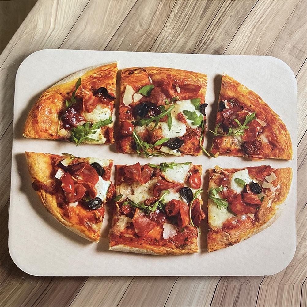 1 Set Pizza Stone Wooden Pizza Peel Paddle Baking Stone for Oven and Grill view 4