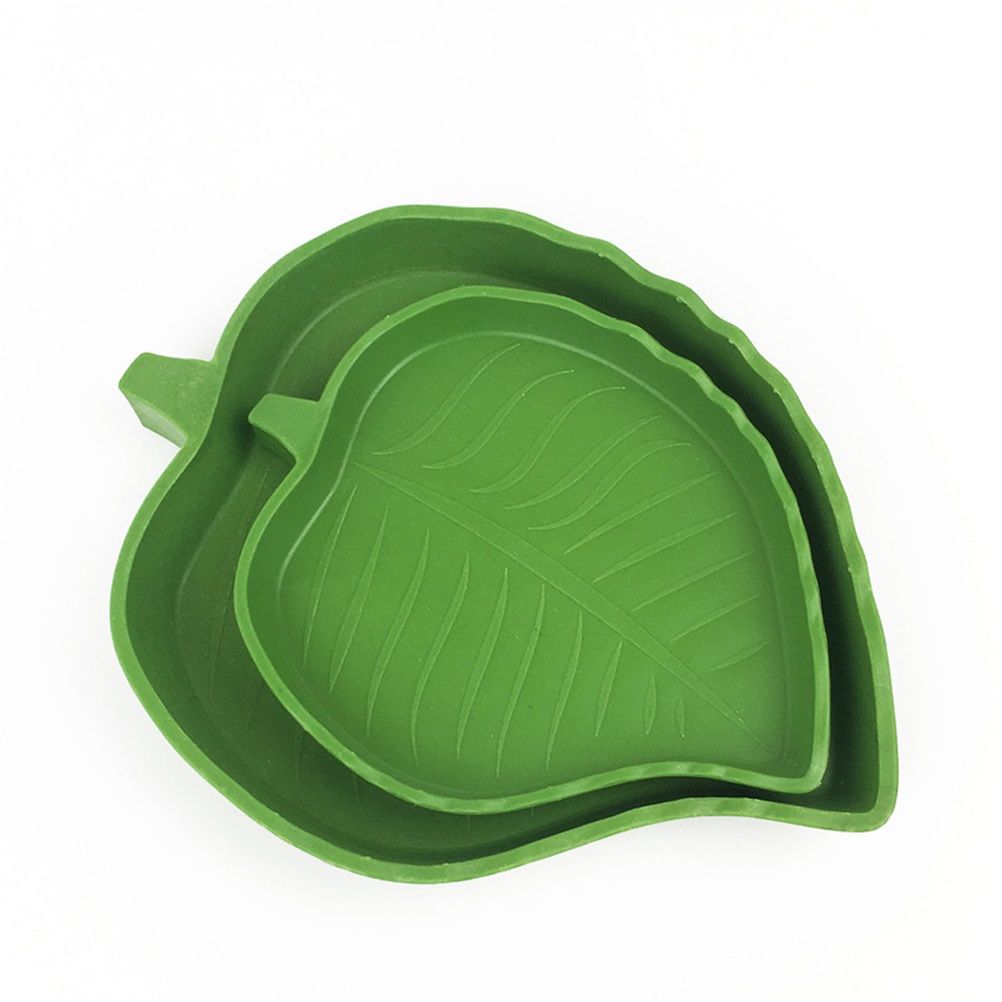2PCS Leaf Reptile Food Water Bowl Plate Dish for Tortoise Snake Crawl Pet view 8