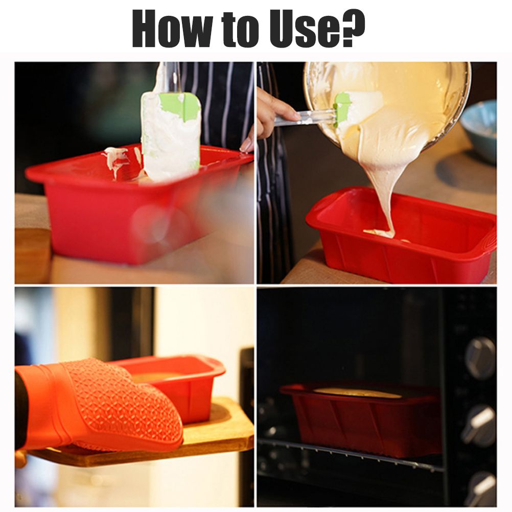 Silicone Bread Baking Mold Rectangular Toast Plate Kitchen Baking Mold view 6