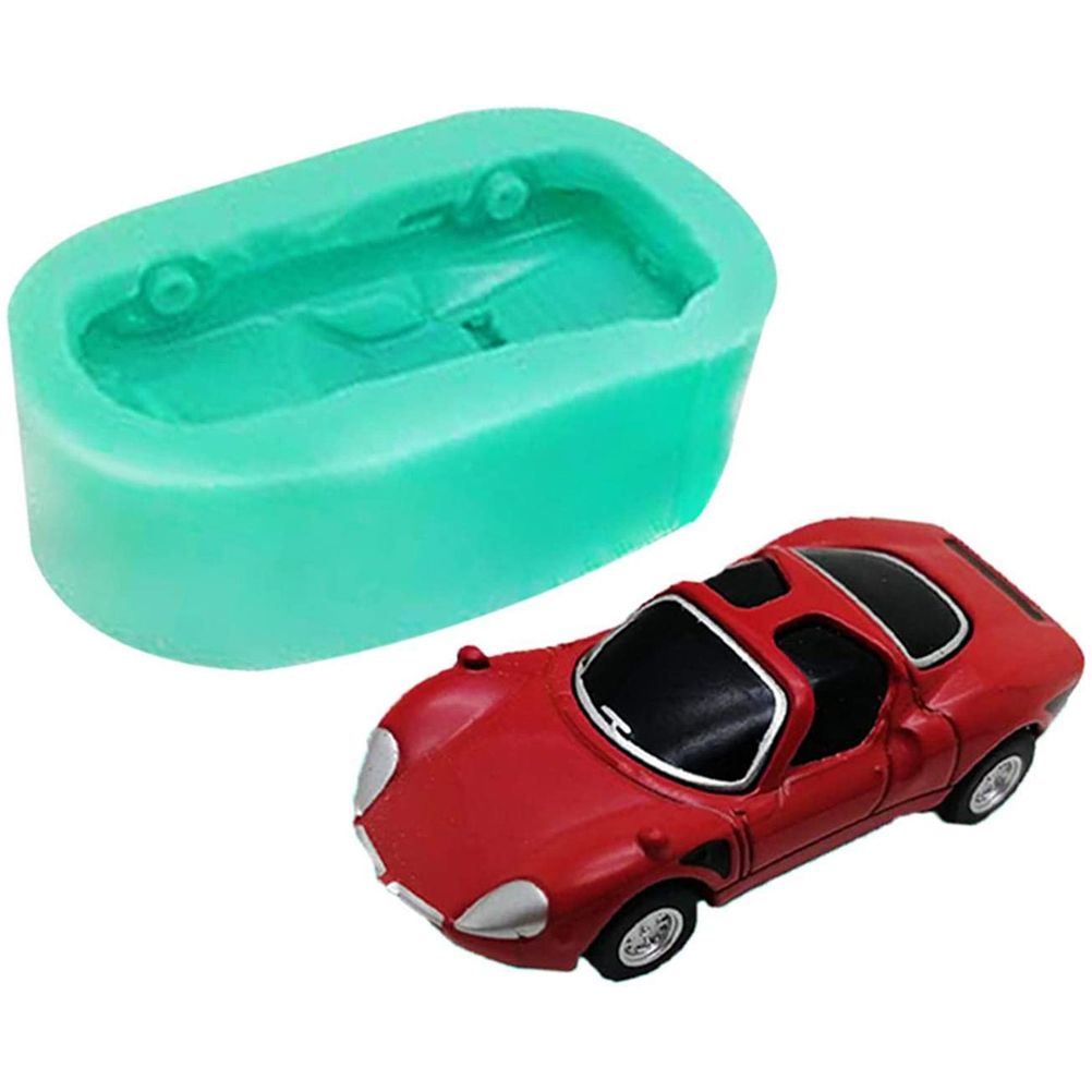 Silicone Mold Racing Car Shaped Fondant Mold for DIY Baking Cake Making Soaps