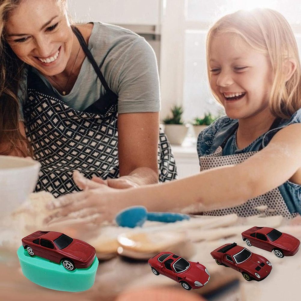 Silicone Mold Racing Car Shaped Fondant Mold for DIY Baking Cake Making Soaps view 8