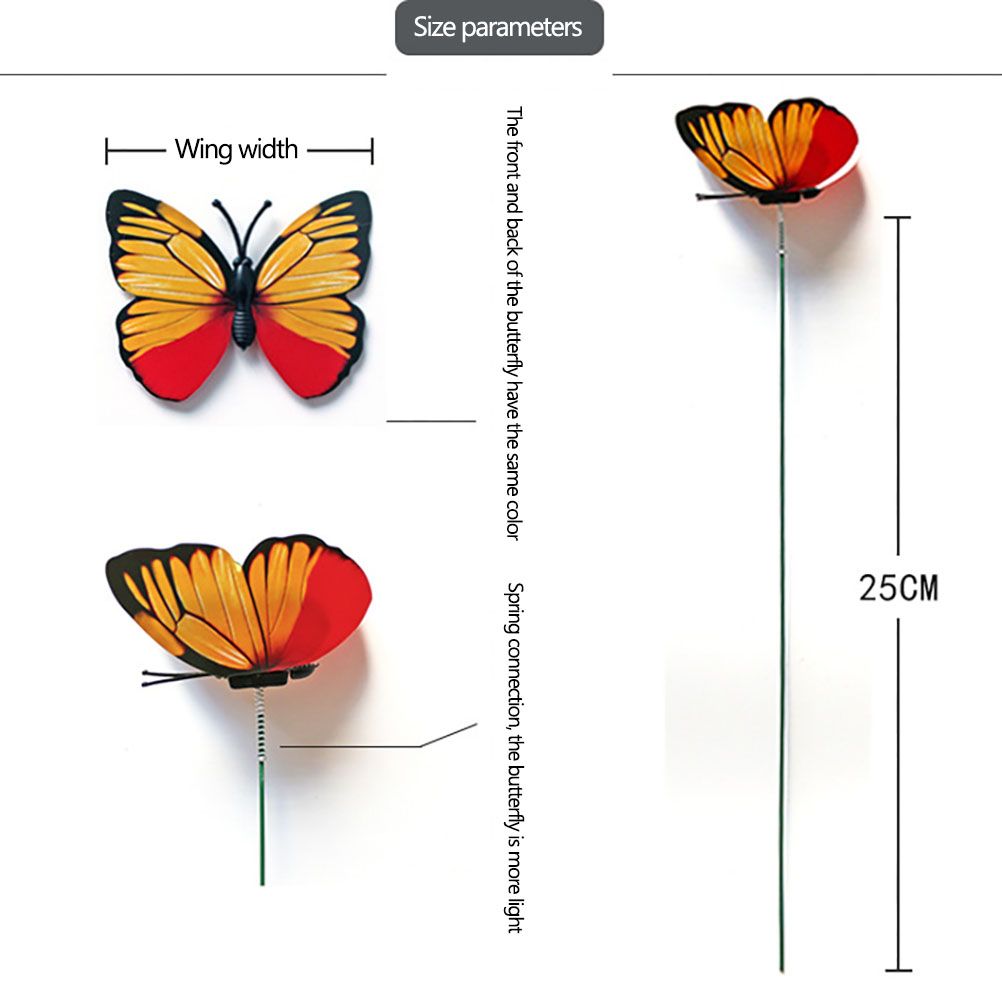 15pcs Simulation Butterfly Insert Colourful Butterfly Plant Inserts Gardening view 4