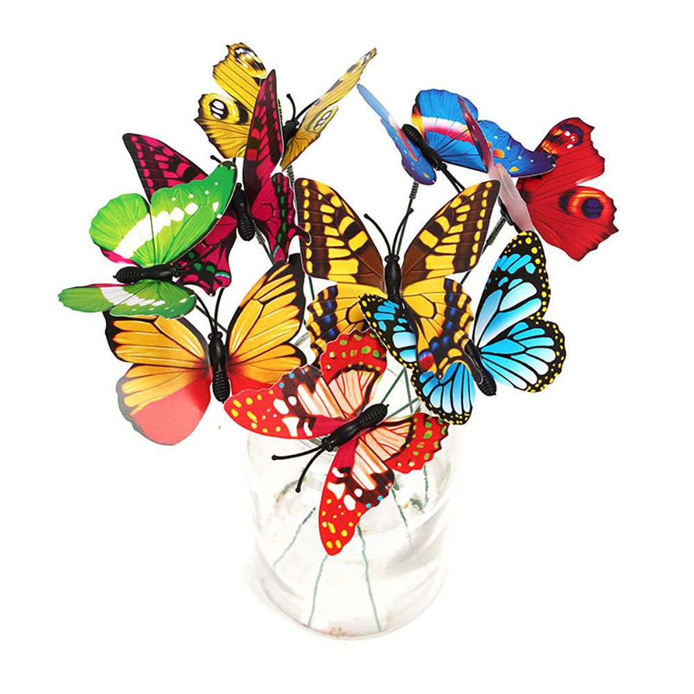 15pcs Simulation Butterfly Insert Colourful Butterfly Plant Inserts Gardening view 6