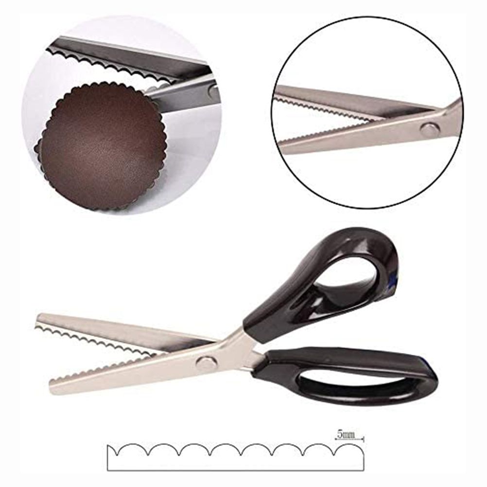 Professional Zigzag Scissors Dressmaking Scissors Fabric Scissors for Tailor view 5