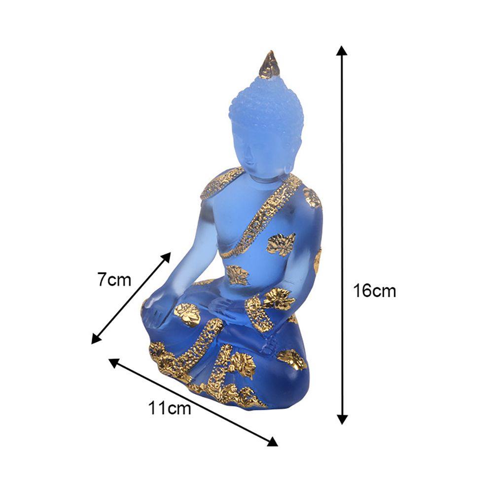 Transparent Sitting Buddha Statue Mini Buddha Ornaments Resin Buddha Decoration view 2